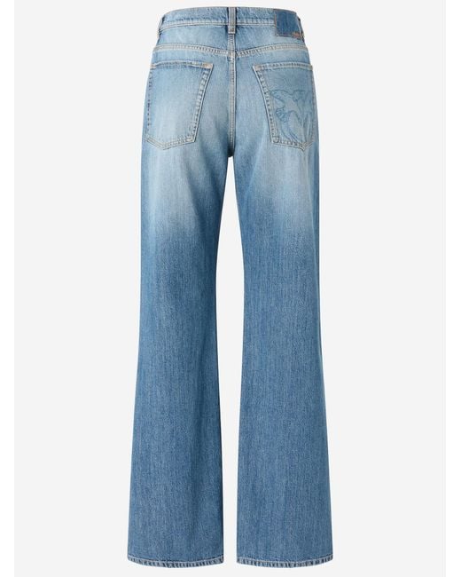 Pinko Blue Cotton Jeans Trousers