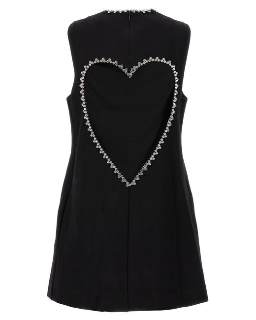 Area Black 'Crystal Heart Back' Dress