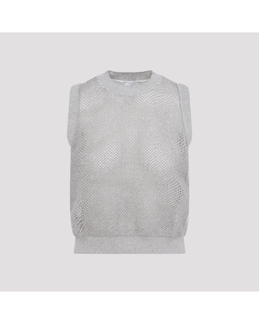 Peserico Gray Tricot Gilet