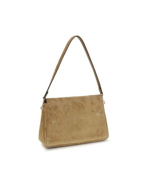 Tory Burch Natural Beige Calf Leather Bos Taurus Shoulder Bag
