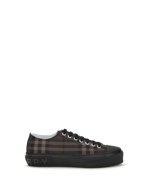 Burberry Black Jack Check Nylon-Blend Sneakers for men