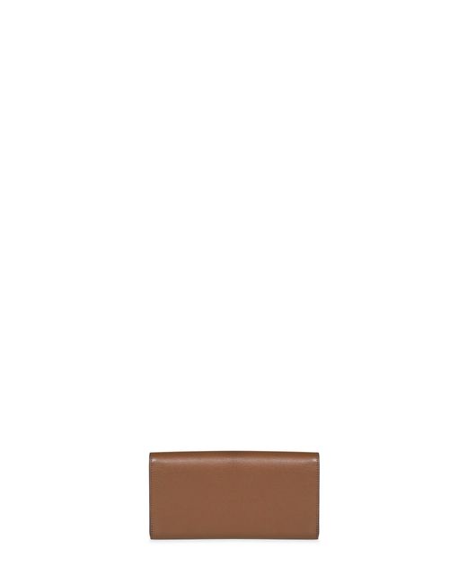 Totême Brown Tiramisu Palmellato Leather T-Lock Wallet