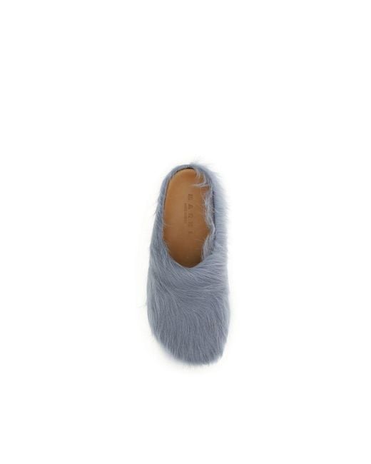 Marni Gray Calf Leather Bos Taurus Mules for men