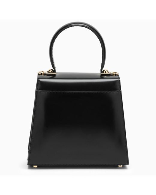 Ferragamo Black Iconic Top Handle Bag