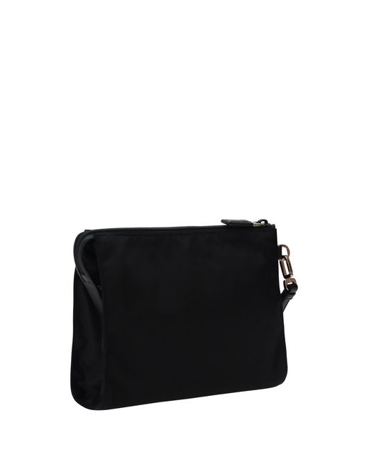 Prada Black Beauty Case Polyamide Wash Bags for men