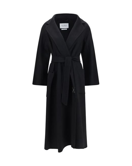 Max Mara Black Ludmilla Coat Kashmir/Capra Hircus