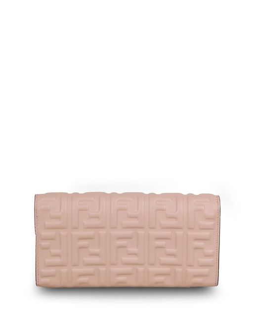 Fendi Pink Wallet Continental Baguette