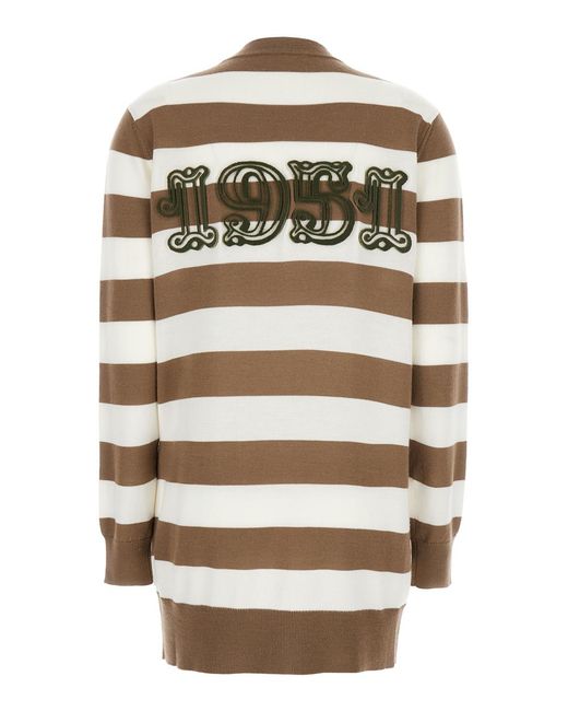 Max Mara Multicolor Cardigan Virgin Wool Tops