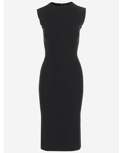 Jacquemus Black Midi Dress Alba With Ruffles Viscose