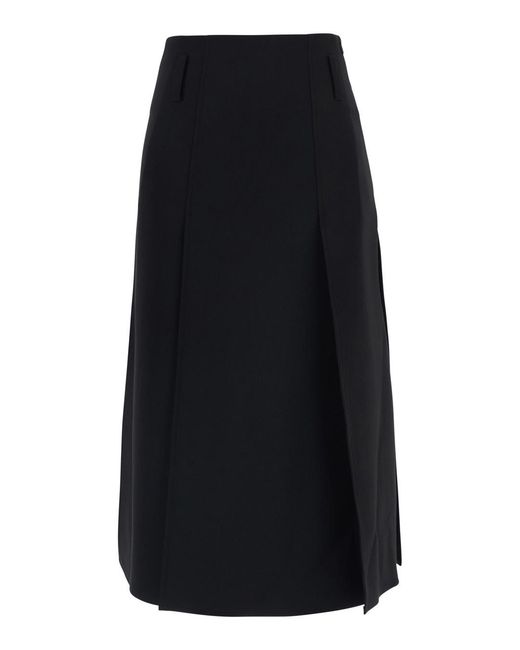 Le Plain Black Skirt Panel