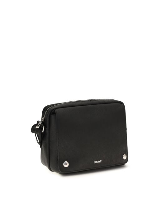 Loewe Black Messenger Bag Pebble Calf Leather (Bos Taurus) Shoulder for men