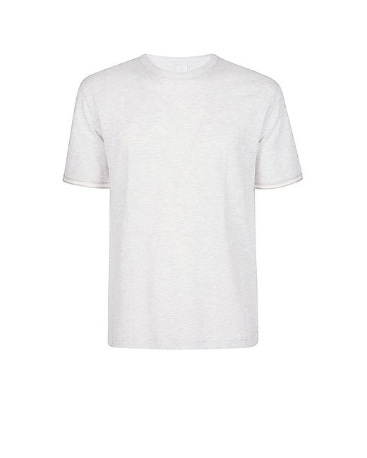 Eleventy White Linen T-Shirt for men