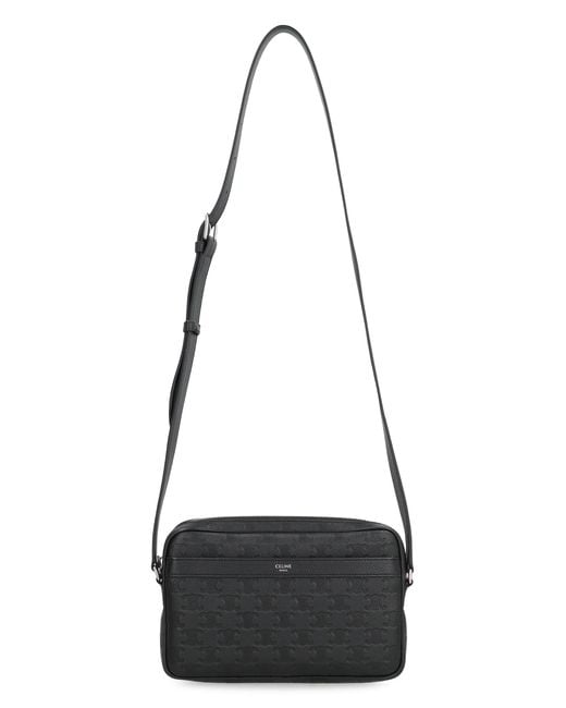 Céline Black Calf Leather Messenger Bag Calfskin for men