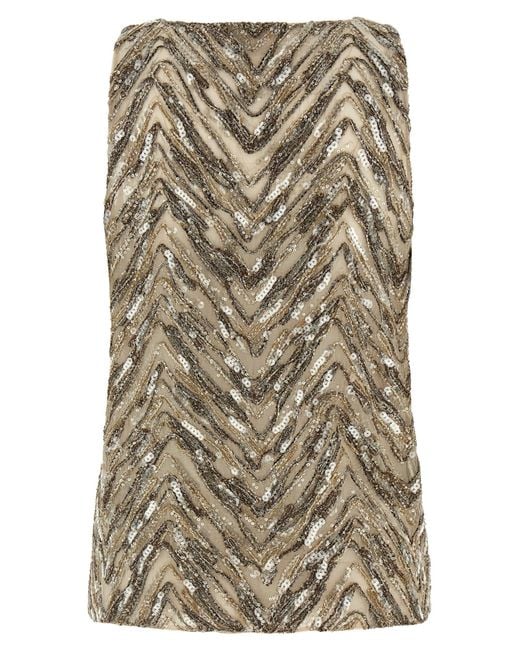 Brunello Cucinelli Gray Silk Tank Tops