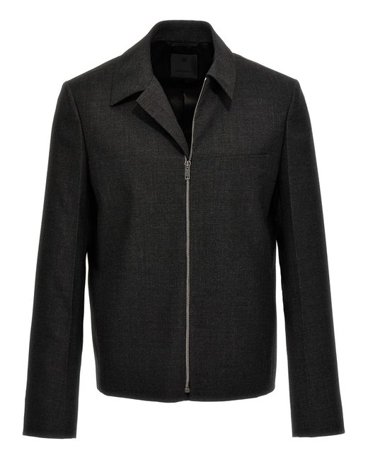 Givenchy Black Structured Blouson Casual Jackets, Parka for men