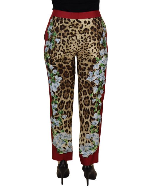 Dolce & Gabbana Black Elegant High Waist Silk Pants