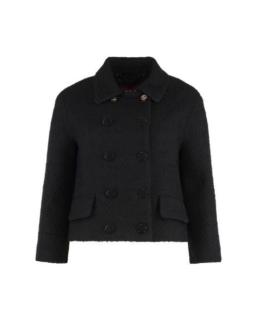 Gucci Black Wool Blend Blazer Jacket