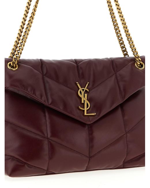 Saint Laurent Purple 'Puffer' Shoulder Bag