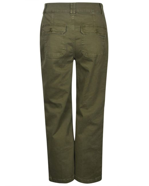 FRAME Green Cargo Buttoned Trousers