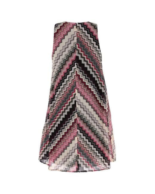 Missoni Multicolor Embroidered Viscose Blend Mini Dress