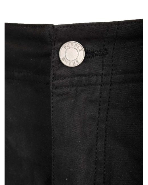 Purple Brand Gray Baggy Fit Cargo Trousers for men