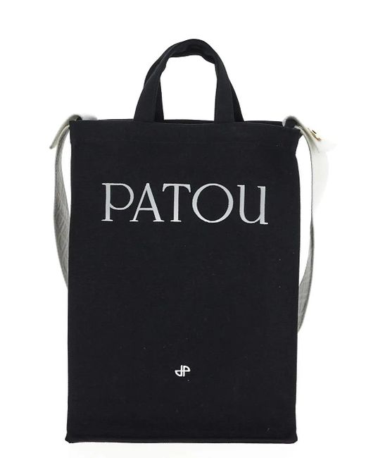 Patou Black Vertical Tote Bag
