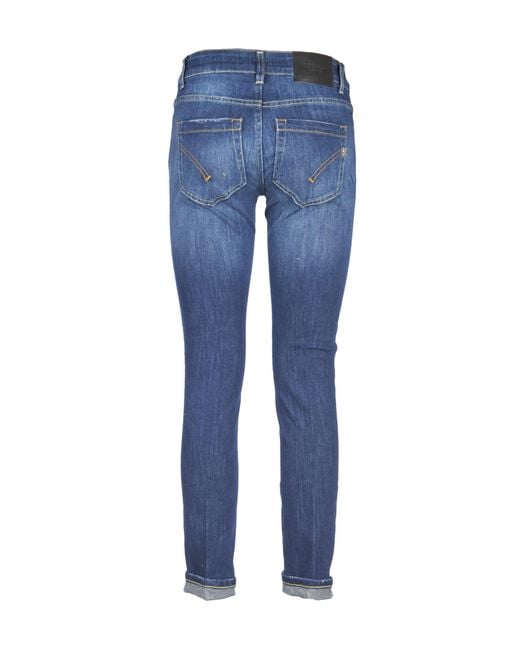 Dondup Blue Mid-rise Skinny Jeans