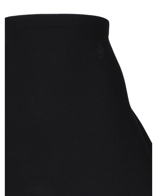 J.W. Anderson Black Asymmetric Midi Skirt