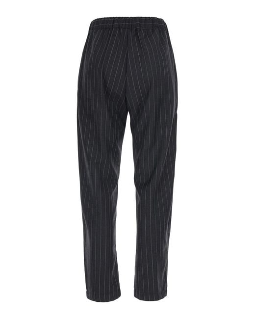 Semicouture Blue Pants Buddy Wool Trousers