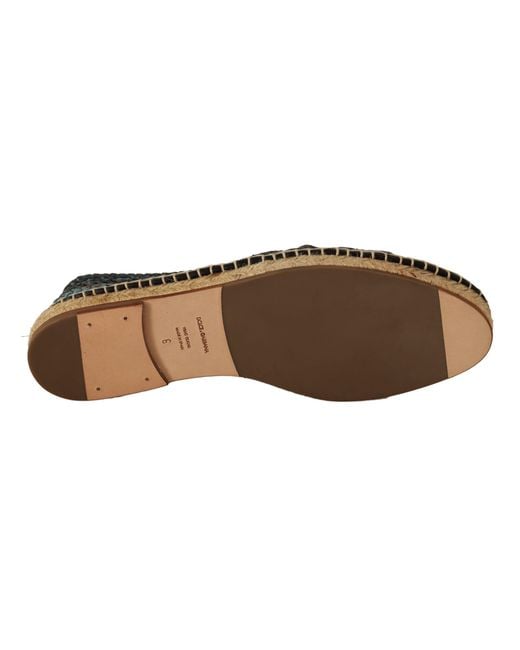 Dolce & Gabbana Multicolor Elegant Woven Leather Espadrilles for men