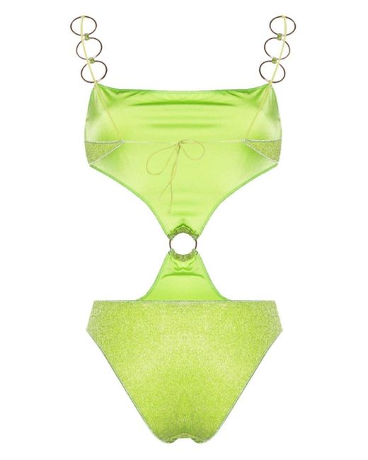 Oseree Green Lime Lumiere Ring Swimsuit