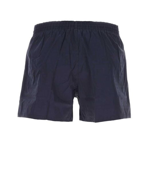 Fendi Blue Dark Stretch Nylon Swimming Shorts for men
