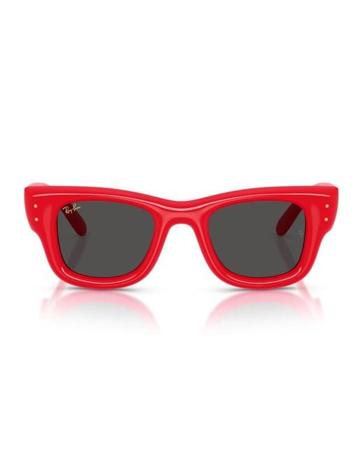 Ray-Ban Red Rb4940 Wayfarer Puffer By Asap Rocky Nylon Sunglasses