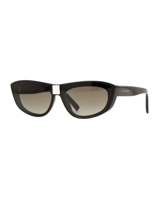 Givenchy Black Sunglasses Shield Full Rim, Shiny Frame And Gradient Lens Gv40027I01B