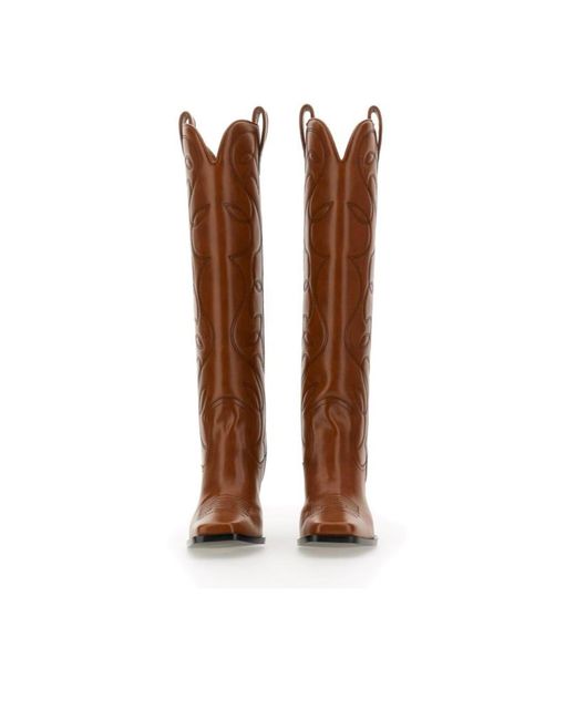 Stella McCartney Brown Texano Faux Leather Boots