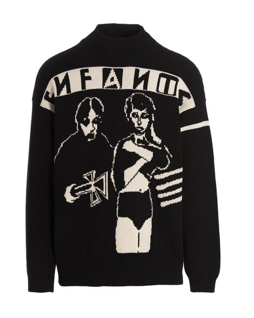 Enfants Riches Deprimes Black Goth Couple Sweater for men