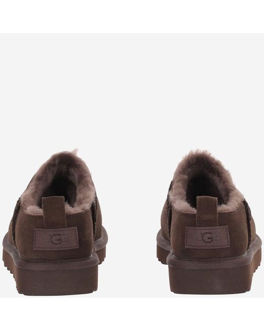 Ugg Brown Ankle Boots Classic Micro Suede