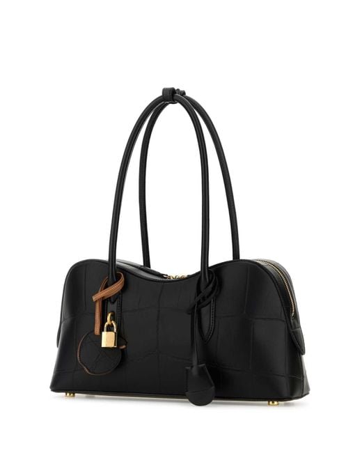 Stella McCartney Black Synthetic Leather Ryder Shoulder Bag