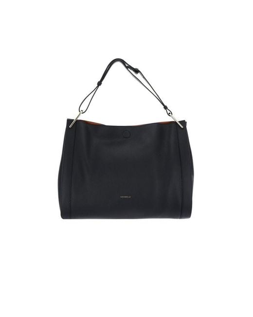 Coccinelle Black Shoulder Bag- Cow Leather Shoulder-Bags