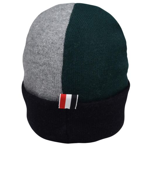 Thom Browne Blue Multicolored Wool Beanie for men