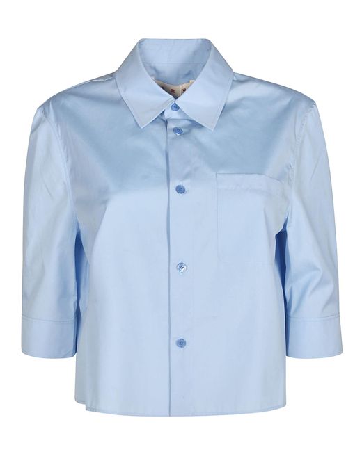 Marni Blue Cropped Shirt