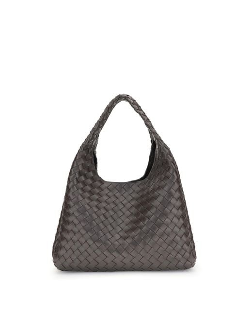 Bottega Veneta Black Shoulder Bag Campana Large Lambskin