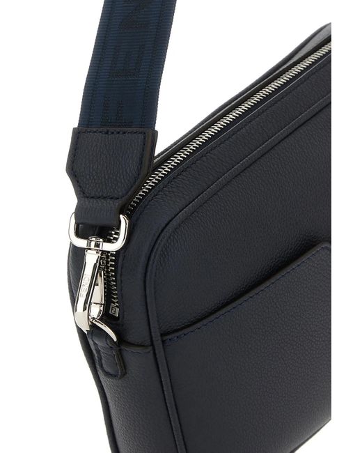 Fendi Black Leather Camera Case Crossbody Bag for men
