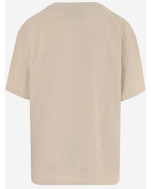 Valentino Natural Cotton T-Shirt With Logo T-Shirts & Jerseys