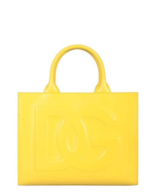 Dolce & Gabbana Yellow Dg Daily Shopping Bag
