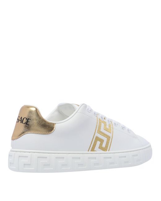 Versace White Sneakers Calf Leather/Rubber Sole