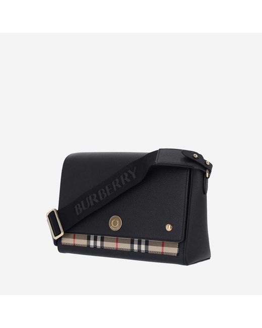 Burberry Blue Leather Crossbody Bag Calf-Grain Shoulder