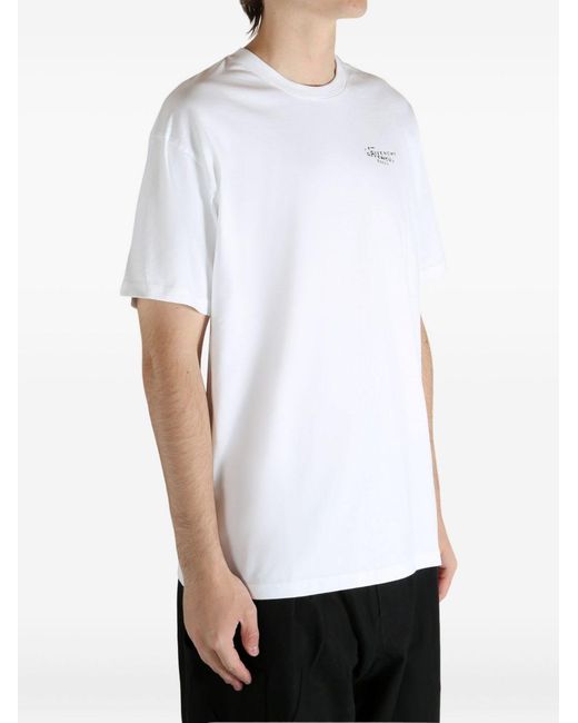 Givenchy White Logo Cotton T-Shirt for men