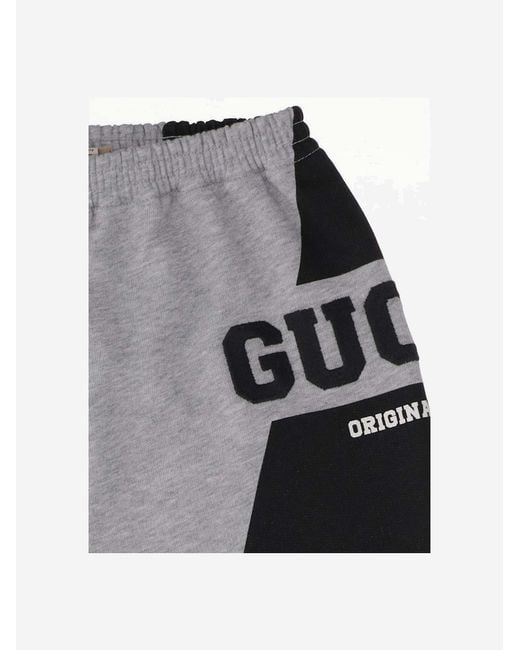 Gucci Gray Joggers Cotton Trousers for men