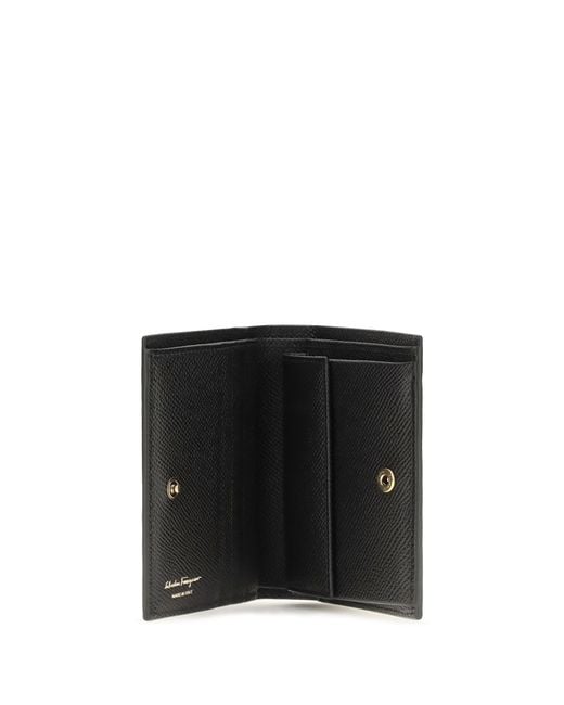 Ferragamo Black Calfskin Wallet Calf Leather & Purses